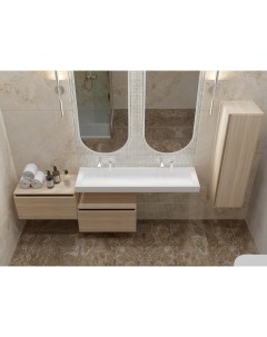 Мебель для ванной комнаты Flat 120 см дуб Armadi art