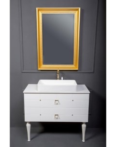 Мебель для ванной комнаты Vallessi Avantgarde 81 см хром белая Armadi art