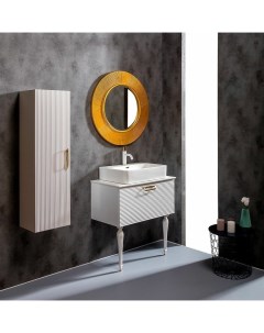Мебель для ванной комнаты Vallessi Avantgarde 842 100 WG белая золото Armadi art