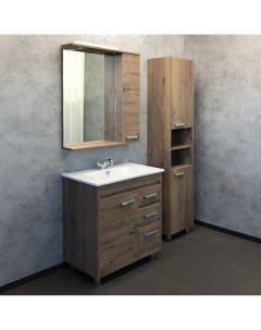 Мебель для ванных комнат Марио 00 00004157 76 см напольная темно коричневая Comforty
