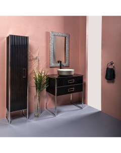Мебель для ванной комнаты Monaco 80 черный глянец хром Armadi art