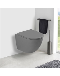 Унитаз подвесной Globo VT1-14SMG сиденье с микролифтом, серый матовый Vincea