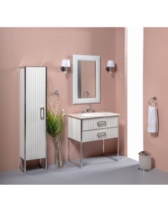 Мебель для ванной комнаты Monaco 80 белый глянец хром Armadi art
