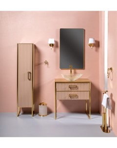 Мебель для ванной комнаты Monaco 80x74 капучино золото Armadi art
