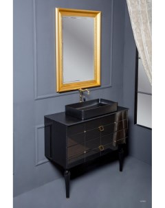 Мебель для ванной комнаты Vallessi Avantgarde 101 см черная золото Armadi art