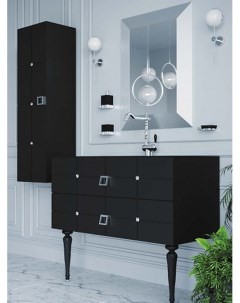 Мебель для ванной комнаты Vallessi Avantgarde 101 см черная хром Armadi art