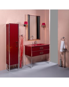 Мебель для ванной комнаты Monaco 100 бордо глянец хром Armadi art