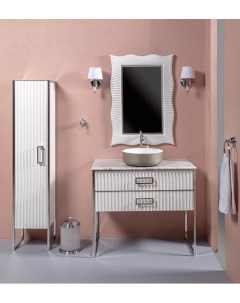 Мебель для ванной комнаты Monaco 100 белый глянец хром Armadi art