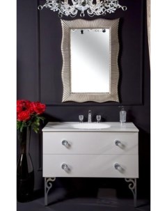 Мебель для ванной комнаты NeoArt 110 White под столешницу WSG стекло мрамор 2 ящика Armadi art