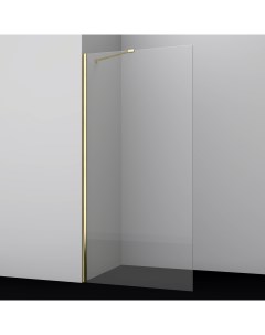 Душевая перегородка Aisch Walk In 100х200 55W44 стекло прозрачное профиль золото Wasserkraft