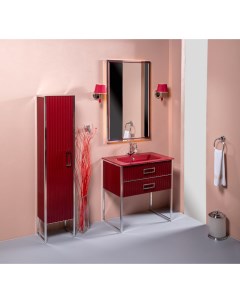 Мебель для ванной комнаты Monaco 80 бордо глянец хром Armadi art