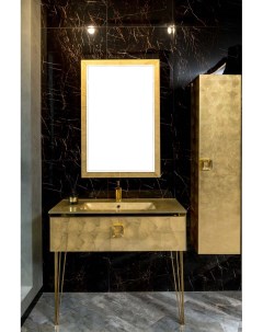 Мебель для ванной комнаты Lucido 100 см золото Armadi art