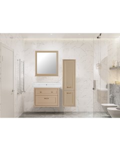 Мебель для ванной комнаты Толедо 87 см подвесная капучино Asb-woodline