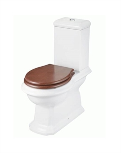 Унитаз-компакт Dijon DI1002 с коричневой крышкой микролифт, дерево Creo ceramique