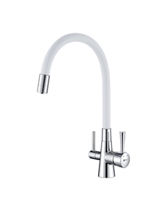 Смеситель для кухни Comfort LM3075C-White белый хром Lemark