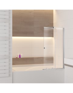 Шторка для ванны Screens SC 46 90 см прозрачное стекло профиль хром Rgw