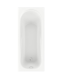 Акриловая ванна ТОЛЕДО 170х75 В 00035 белая глянцевая, с каркасом и сливом Bas