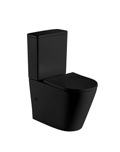 Унитаз напольный WW SALZBACH 001MT-BL безободковый, с сиденьем микролифт, черный матовый Weltwasser