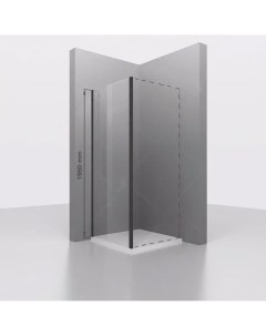 Боковая стенка Z 050 2B 110х195 см для душевой двери профиль черный стекло прозрачное 6 мм Rgw