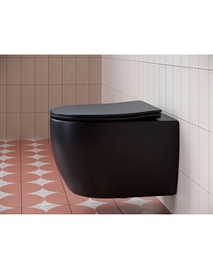 Унитаз подвесной Play CN3001MB с сиденьем микролифт, черный матовый Ceramica nova