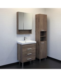 Мебель для ванных комнат Никосия 00 00008852 60 см напольная темно коричневая Comforty
