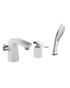 Смеситель для ванны Melange LM4947CW хром, белый Lemark