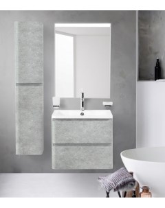 Мебель для ванной комнаты Albano 70 см подвесная 2 ящика Cemento Verona Grigio Belbagno