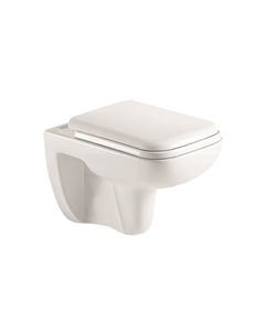 Унитаз подвесной безободковый Pavia с крышкой микролифт, 35 см, белый Azario
