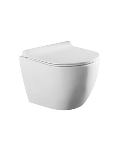 Унитаз подвесной безободковый Geno AZ2196D 36 см, с крышкой микролифт, белый Azario