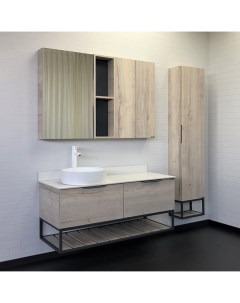 Мебель для ванных комнат Порто 00 00008905 120 см подвесная белая с белой столешницей Comforty