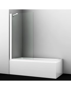 Штока для ванны Berkel 48P01 80WHITE Fixed 140х80 стекло прозрачное профиль белый Wasserkraft