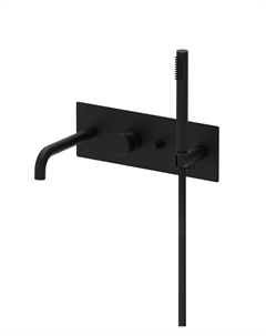 Смеситель для ванны и душа Jo Jo001NO черный матовый со встраиваемой частью Paffoni