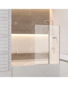 Шторка для ванны Screens SC 11 100 см прозрачное стекло профиль хром Rgw