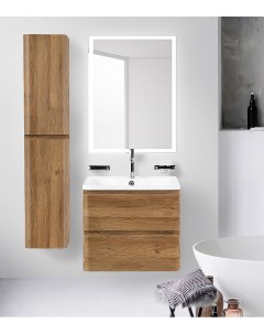 Мебель для ванной комнаты Albano 70 см подвесная 2 ящика Rovere Rustico Belbagno