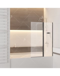 Шторка для ванны Screens SC 11B 100 см прозрачное стекло профиль черный Rgw