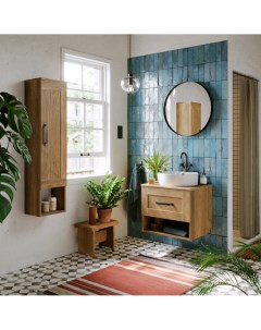 Комплект мебели Craft 60 см дуб балтийский Aqwella