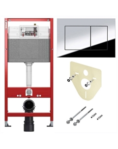 Инсталляция для унитаза base 9400412 (инсталляция, крепление, кнопка, прокладка) 112 см Tece