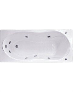 Акриловая ванна Ямайка 180х80 В 00044 белая глянцевая, без гидромассажа, с каркасом и сливом Bas