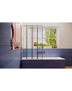 Шторка для ванны Bath Screens 120x140 16041112 стекло прозрачное профиль хром Ambassador