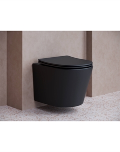 Унитаз подвесной Balearica CN6000MB с сиденьем микролифт, черный матовый Ceramica nova
