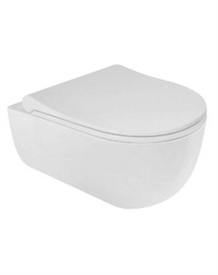 Подвесной унитаз Ego Rimless 082111 белый, с крышкой микролифт Berges