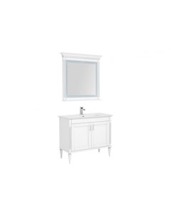Комплект мебели Селена 105 белый серебро 2 дверцы Aquanet