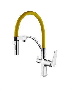 Смеситель для кухни Comfort LM3074C-Yellow хром, желтый Lemark