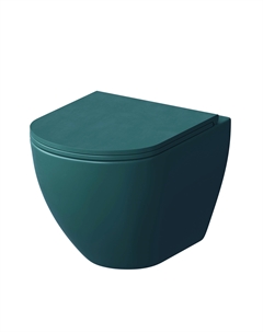 Подвесной унитаз GR-4455OLMS зеленый матовый, с крышкой микролифт Grossman