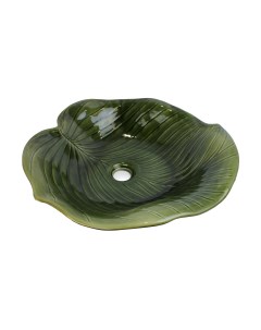 Накладная раковина Leaf 46 см 2427 зеленый Bronze de luxe