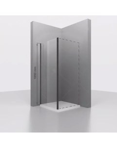 Боковая стенка Z 050 1B 80х185 см для душевой двери профиль черный стекло прозрачное 6 мм Rgw