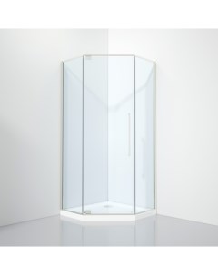 Душевой уголок S815 CC 1000x1000 стекло прозрачное профиль хром без поддона Black&white