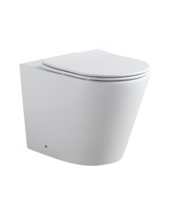 Унитаз приставной Atago 2.0 F 243548 безободковый, с крышкой микролифт, белый Aquanet