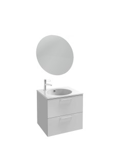 Мебель для ванной комнаты Odeon Rive Gauche 60 2 ящика меламин белая ручки хром Jacob delafon