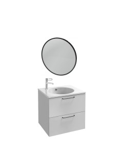 Мебель для ванной комнаты EB2520 R9 N18 Odeon Rive Gauche 60 2 ящика меламин белый ручки черные Jacob delafon